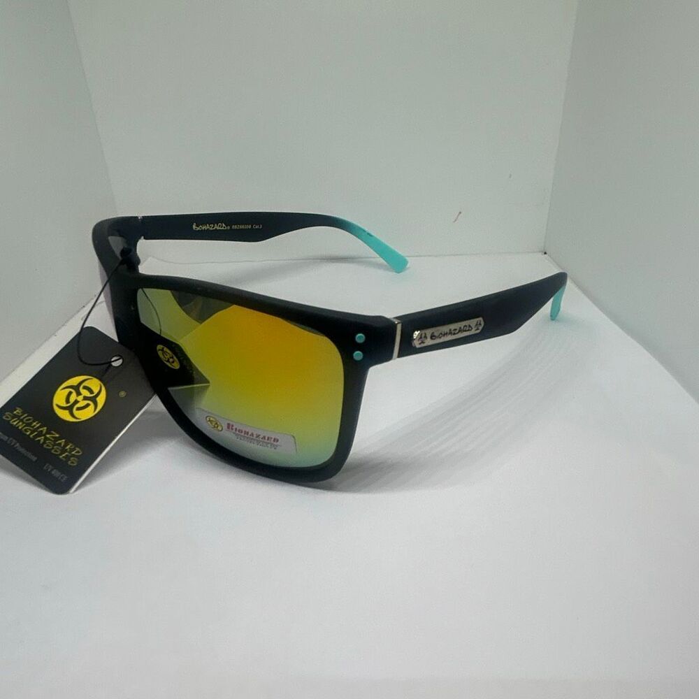 Biohazard Mirrored Sunglasses UV400 Protection